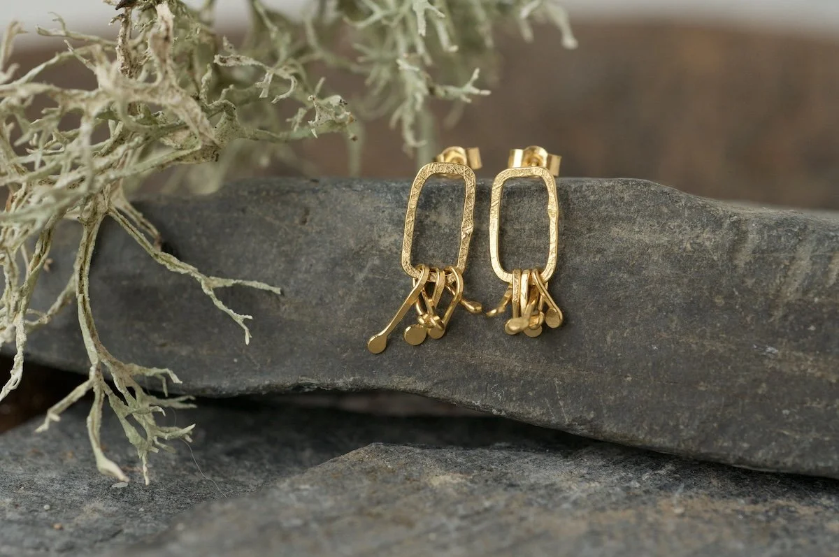 Everyday synthesis stud earrings with lichen detail 1.jpeg