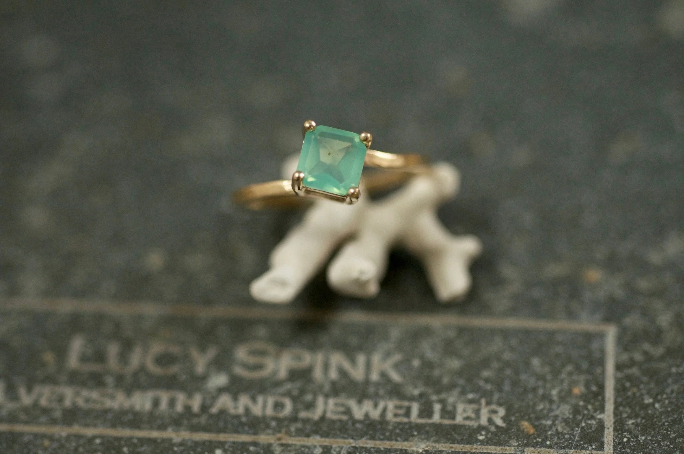 Cushion cut Peruvian blue opal ring 4.jpeg