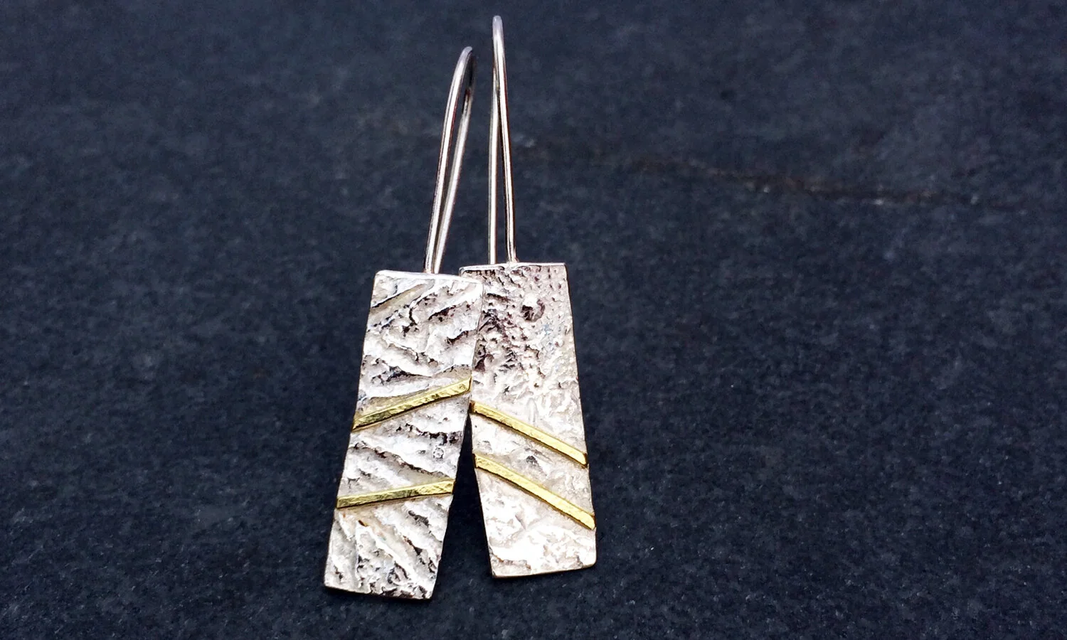handmade silver and gold earrings