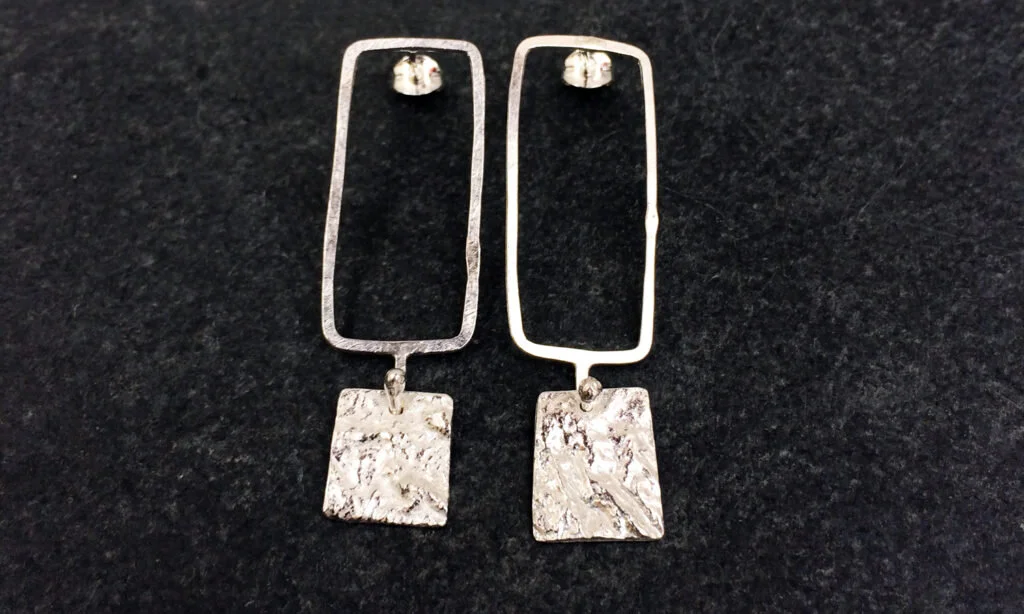 monolith open rectangle earrings