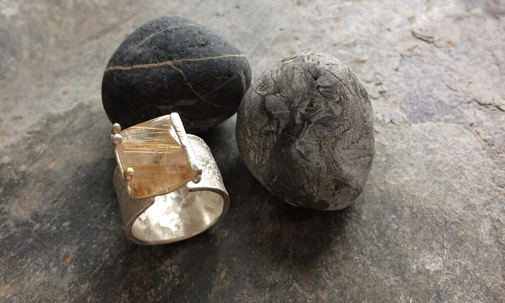 SQUARE CUT RETICULATED QUARTZ RING (Copy) (Copy)