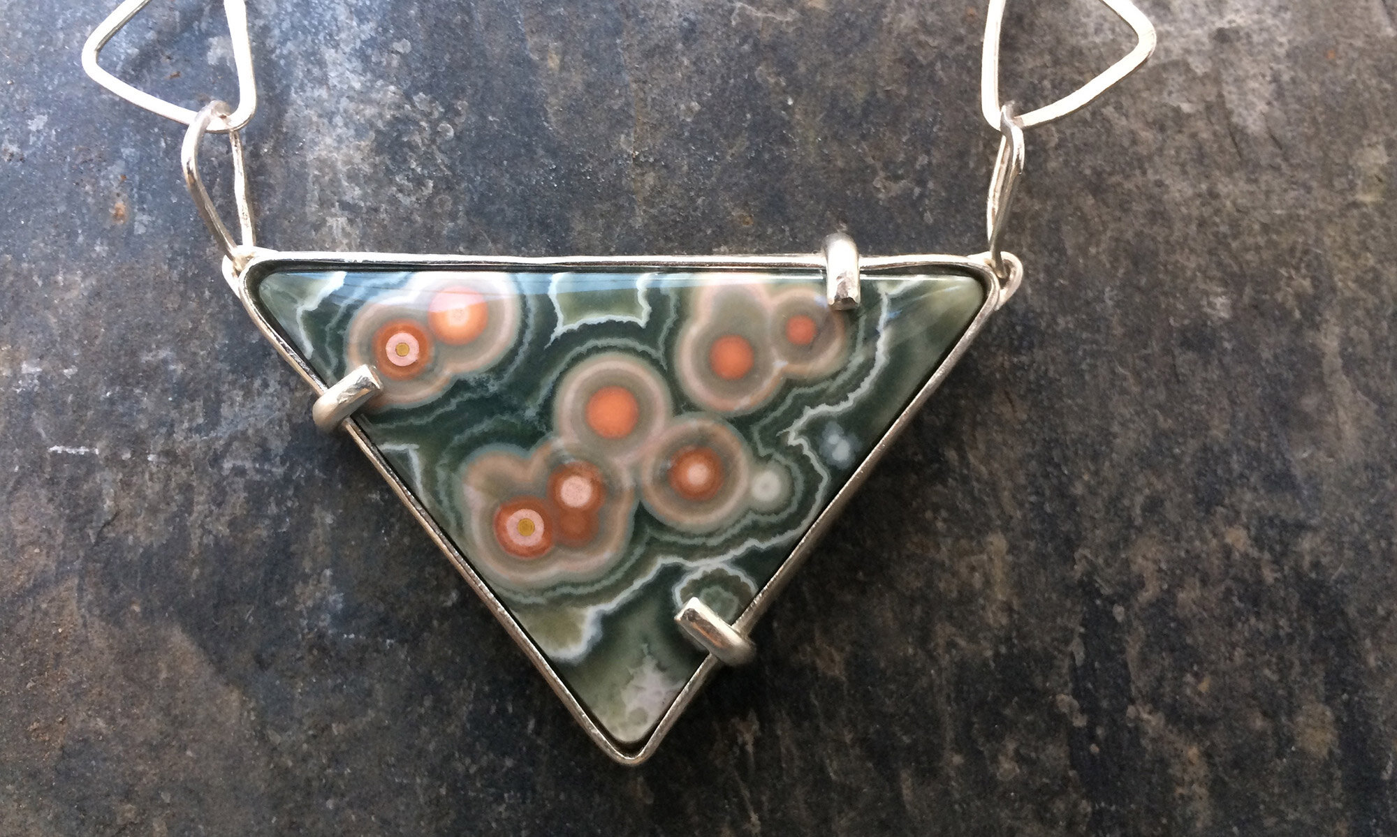 Ocean Jasper Triangle (Copy) (Copy)