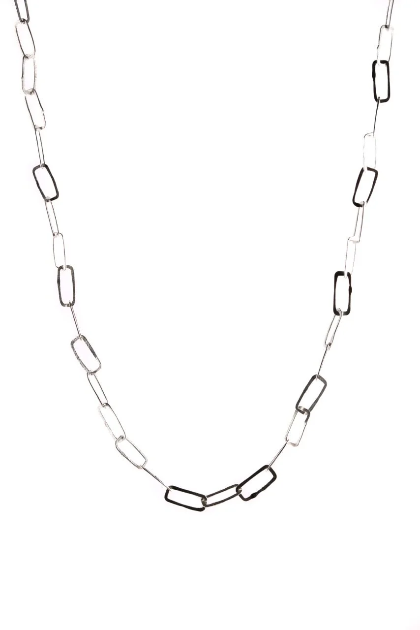 handmade silver rectangle chain