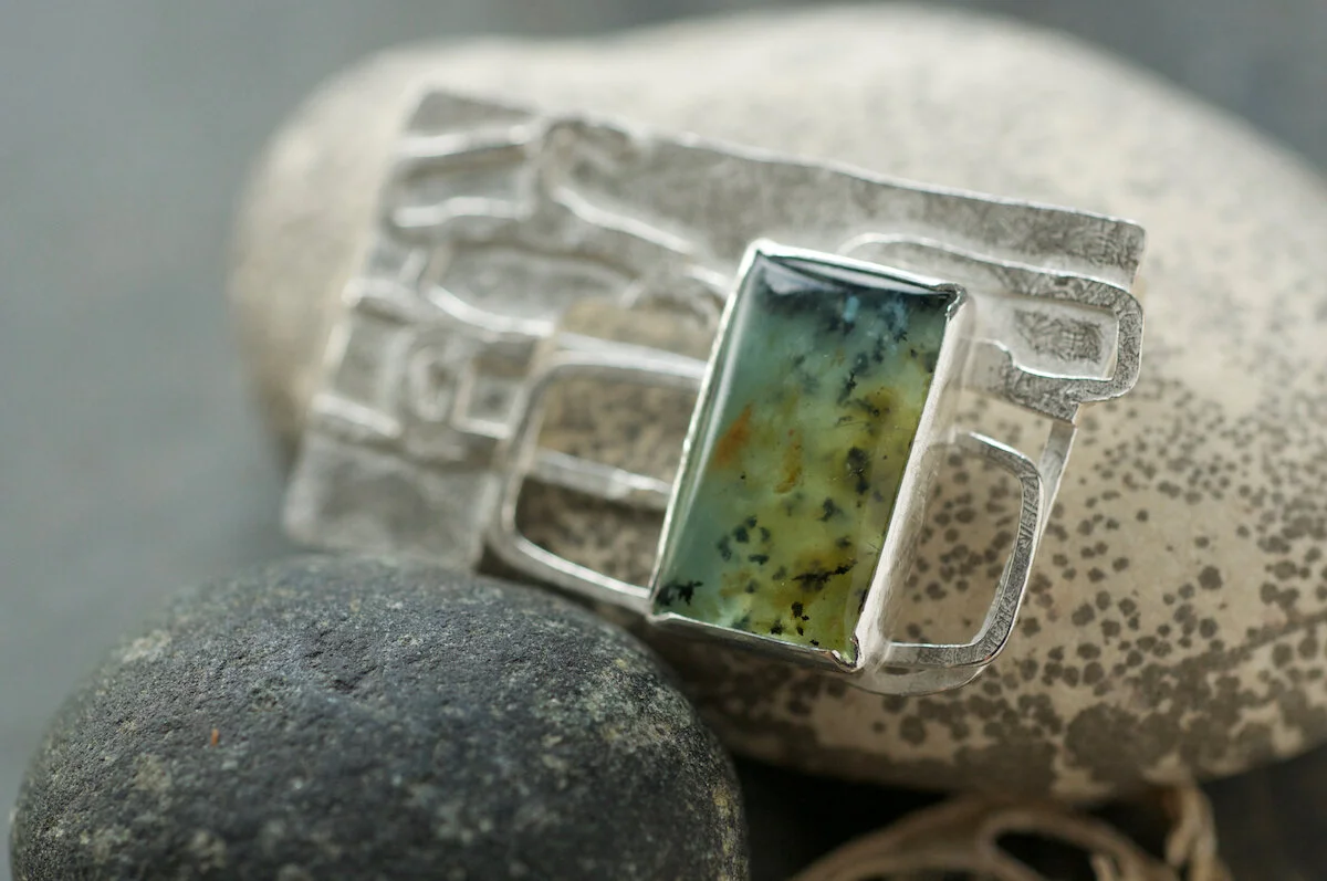 Peruvian Blue Opal Brooch