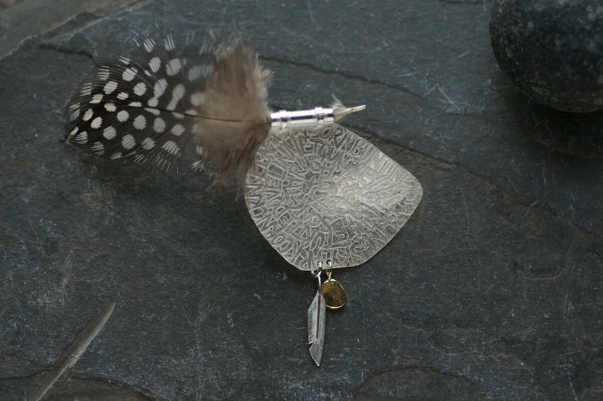 Talisman endangered bird brooch
