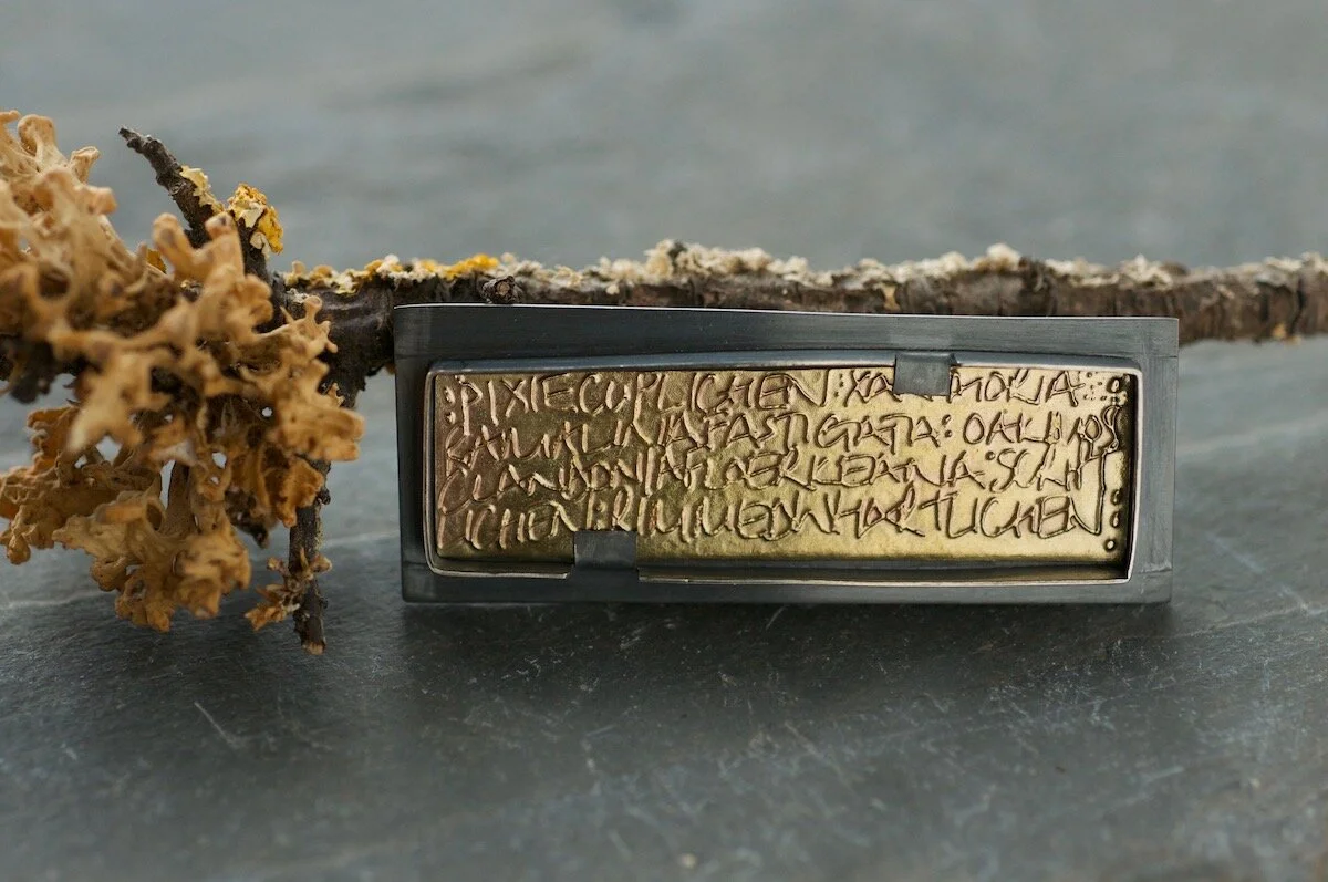 talisman lichen frame brooch
