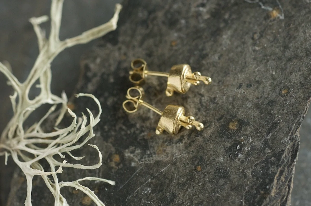 tiny lichen inspired studs