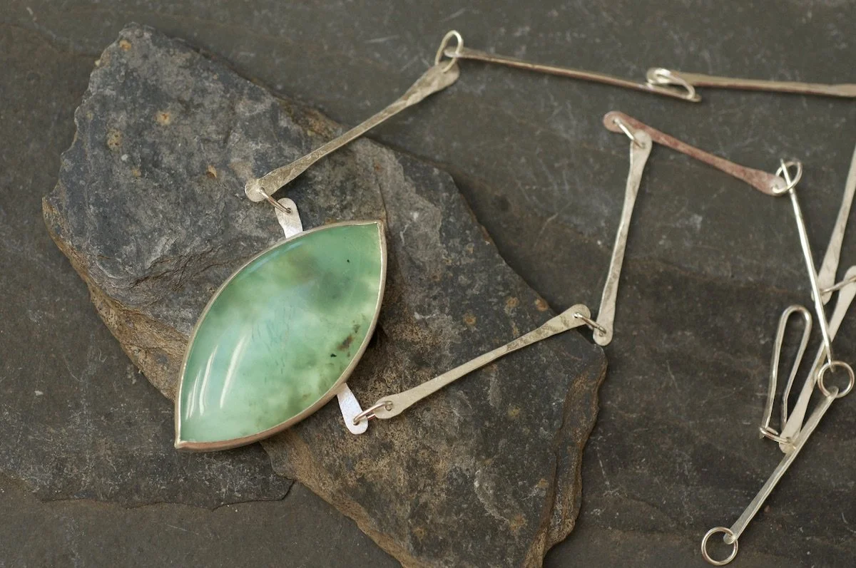 Peruvian blue opal marquise cabochon necklace 2.jpeg