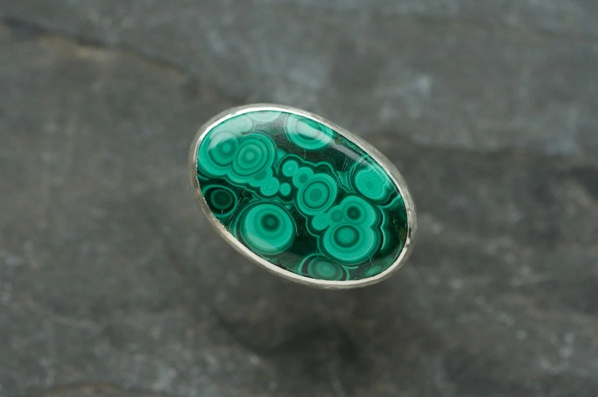 Malachite ring
