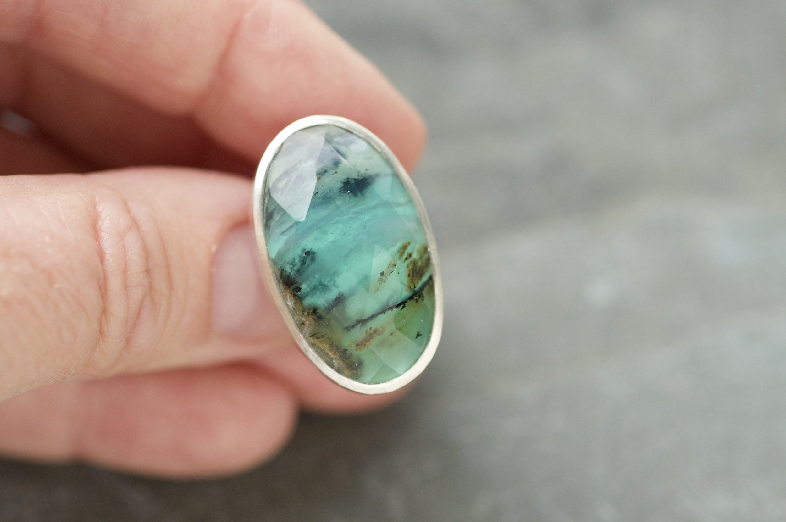 Peruvian blue opal rock pool ring 1.jpeg