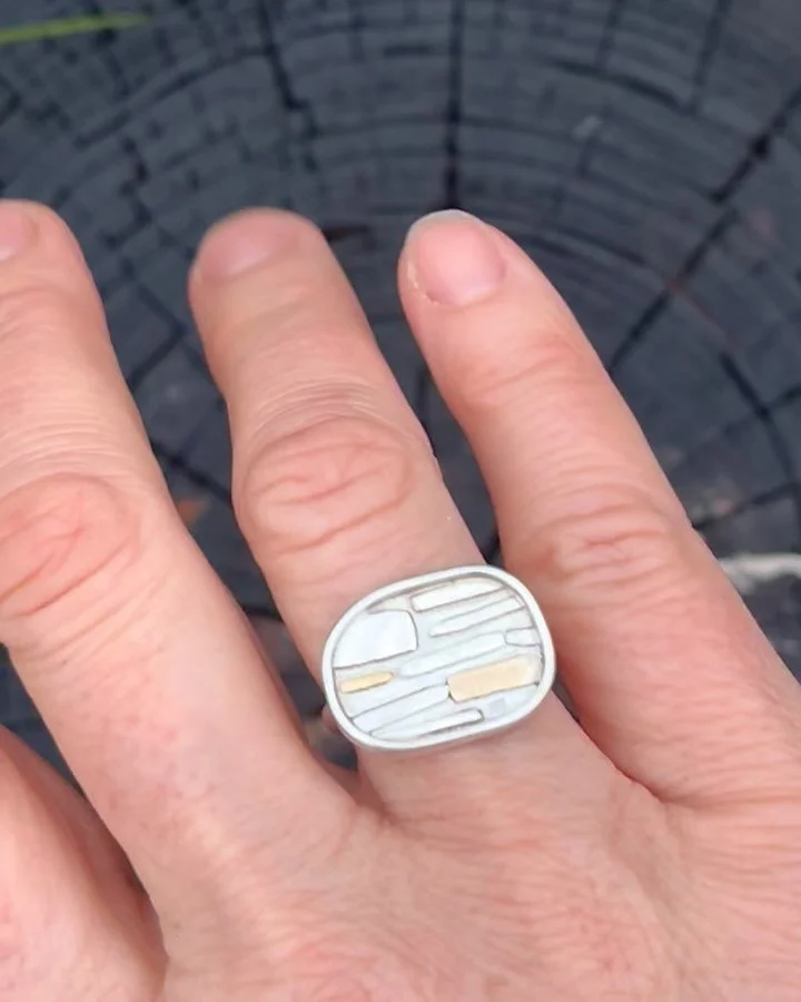 New things! 

I&rsquo;ve been tinkering at my bench today, hiding from the rain and working up some new pieces to sit in existing collections.

What do you think? 

#newrings #silverandgold #jewellerydesigner #benchpegwednesday #cornishjewellery