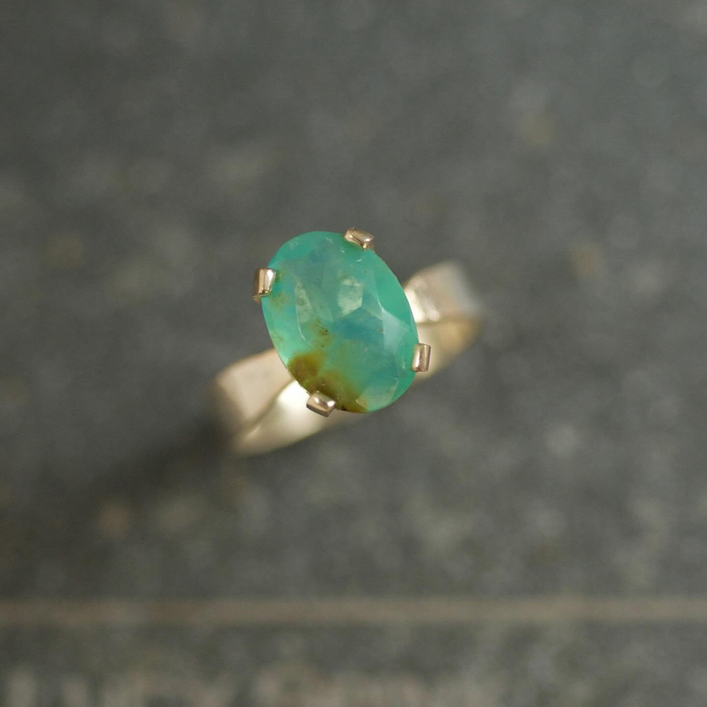 Just like the sea, Peruvian Blue Opals have the most gorgeous rich turquoise colour and seaweed like inclusions within the stone.

This one is set in gold and will be on my stand tomorrow @formfalmouth from 2pm. I&rsquo;ll be there all weekend and ho
