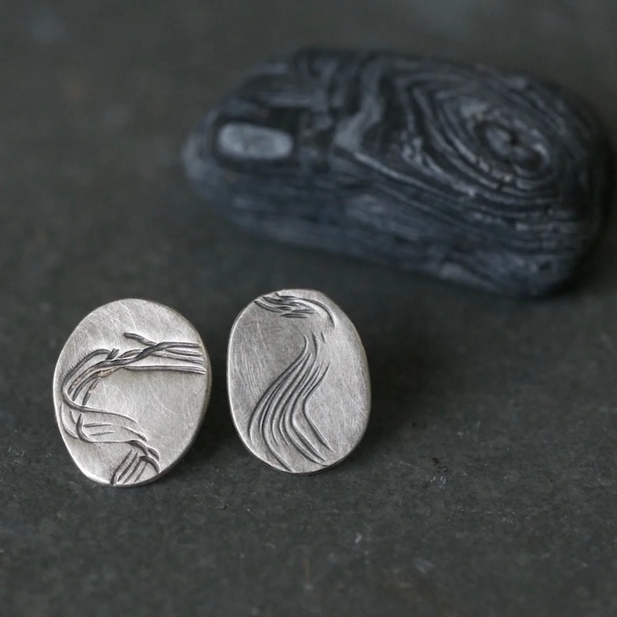 Inspired by seams of quartz through black rock and the beautiful rock formations on Fleinvaer while I was on residency @thearctichideaway, I have made a series of unique silver studs, there are 7 in total and once they are gone, there will be no more