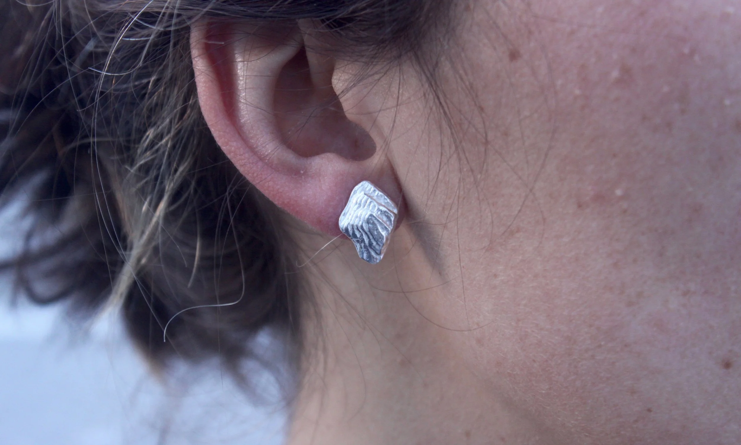 Topography stud earrings