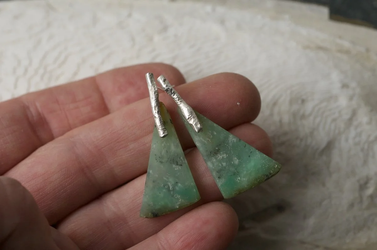 Stone slice earrings with fused silver bars 3.jpeg