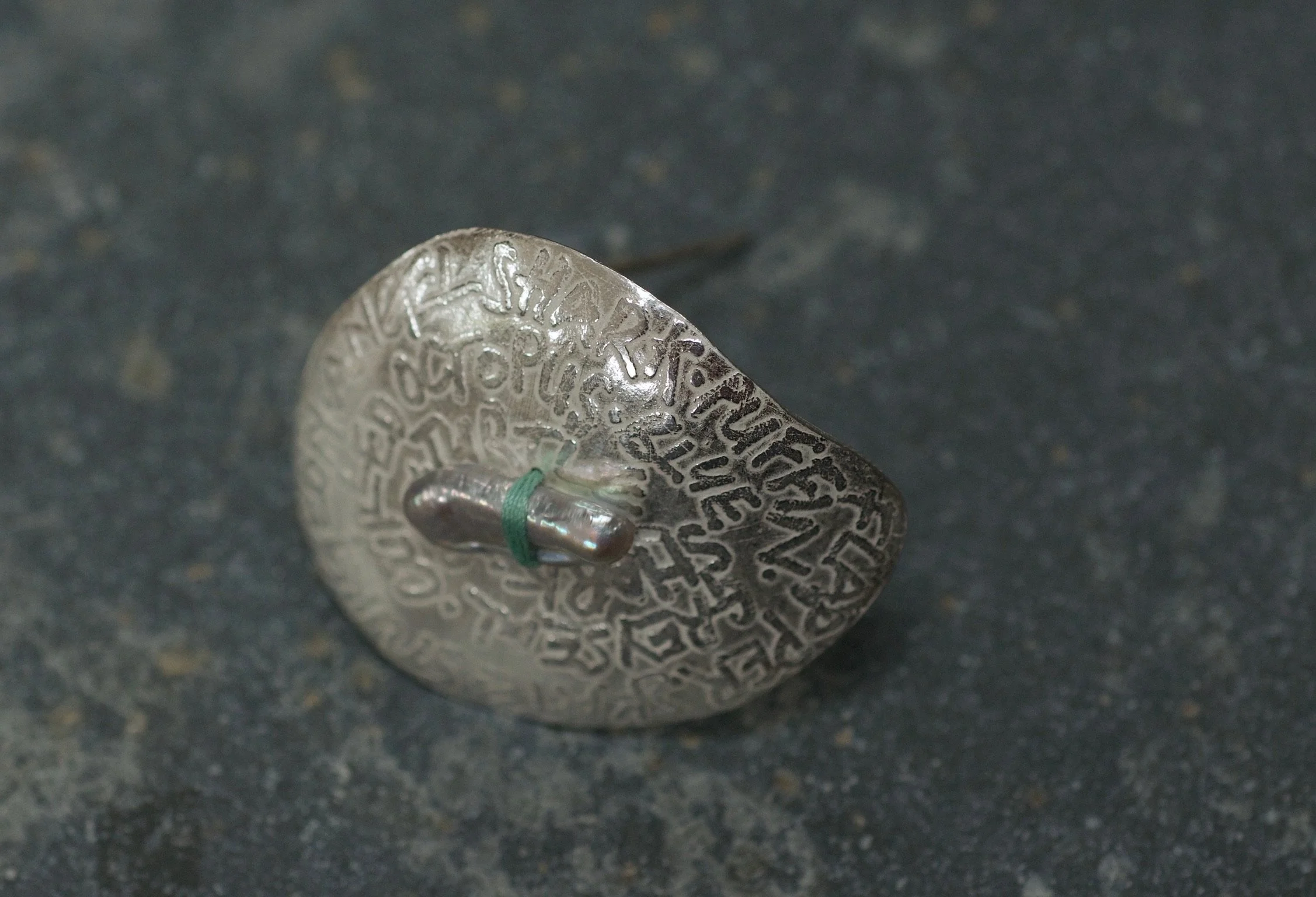 Talisman Ark brooch with pearl