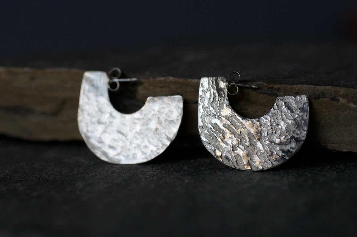 Granite silver hoop earrings 2.jpeg