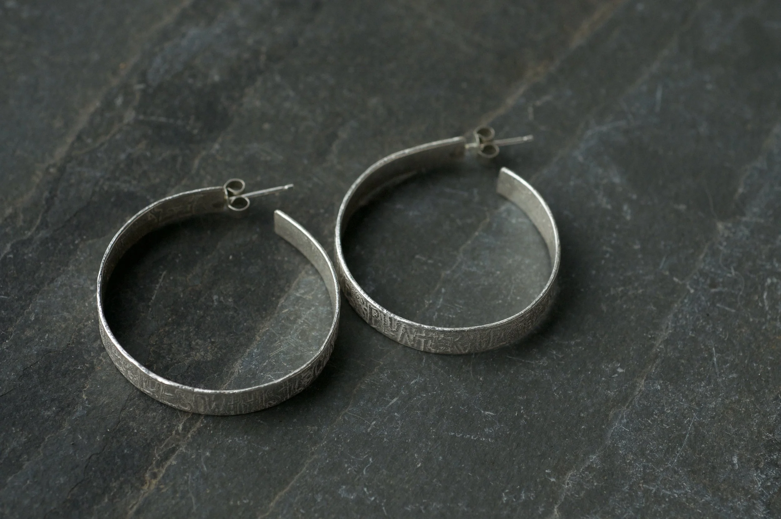 chunky heavy hoop earrings
