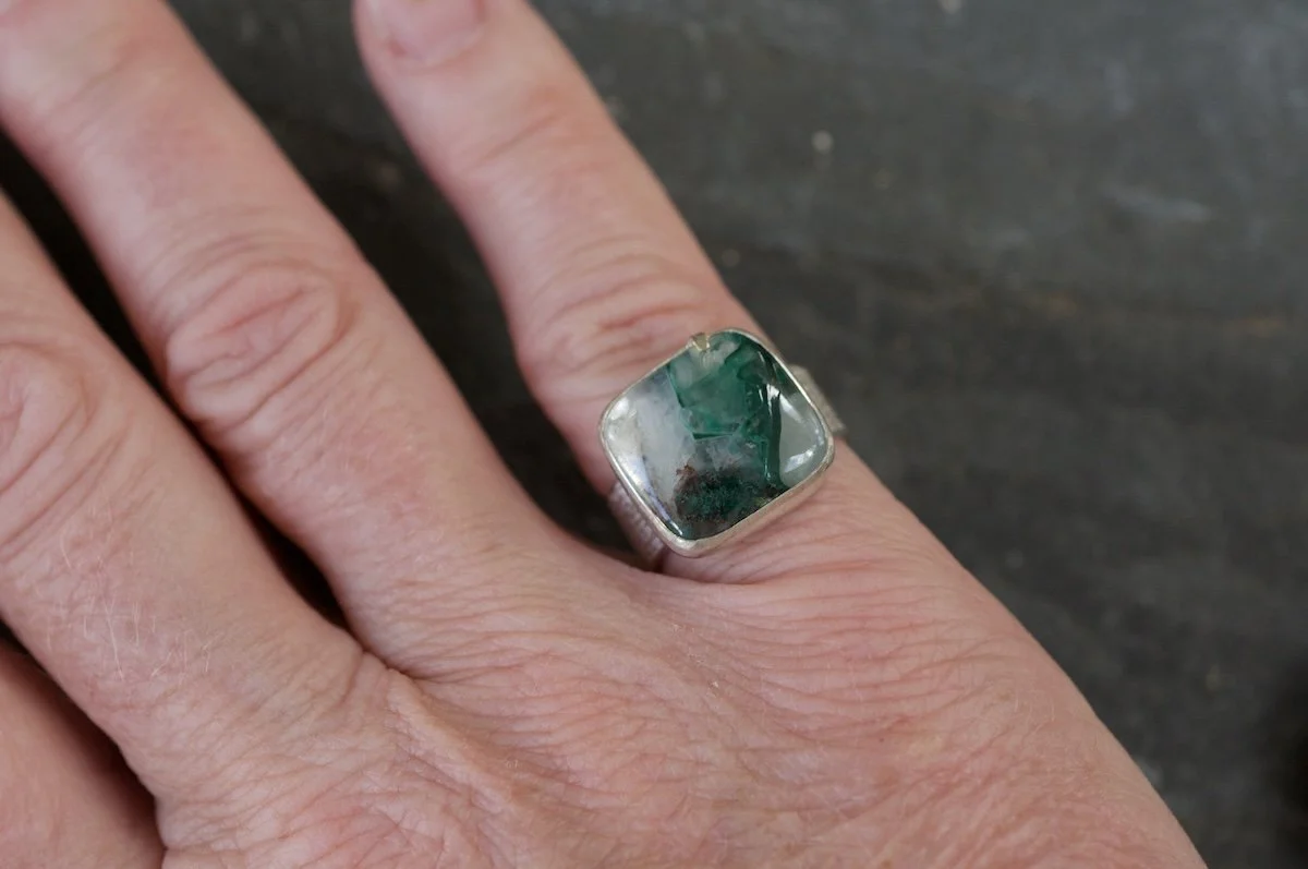 Gem silica cushion ring with gold claw 3.jpeg