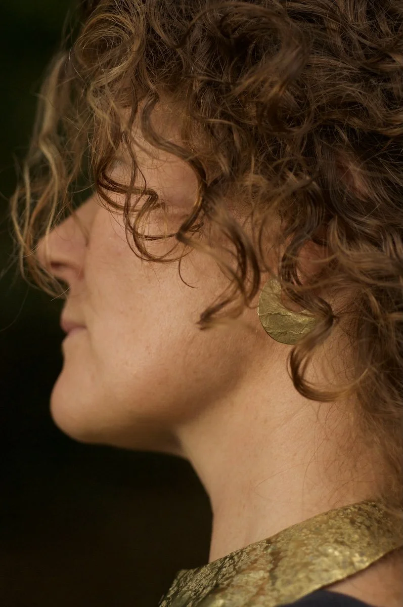 Granite hoops modelled by Jenn Green