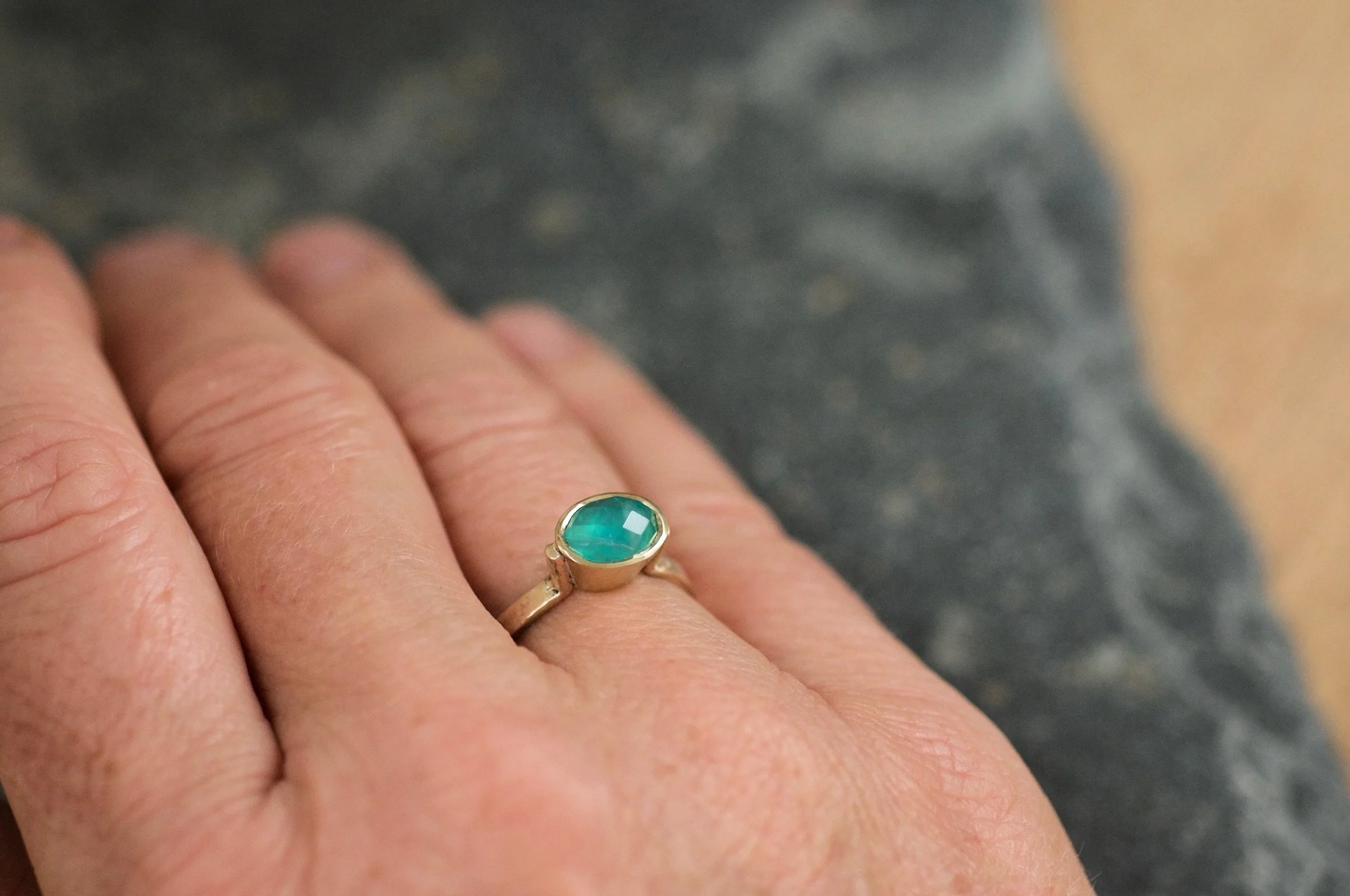 Peruvian blue opal oval ring.jpeg