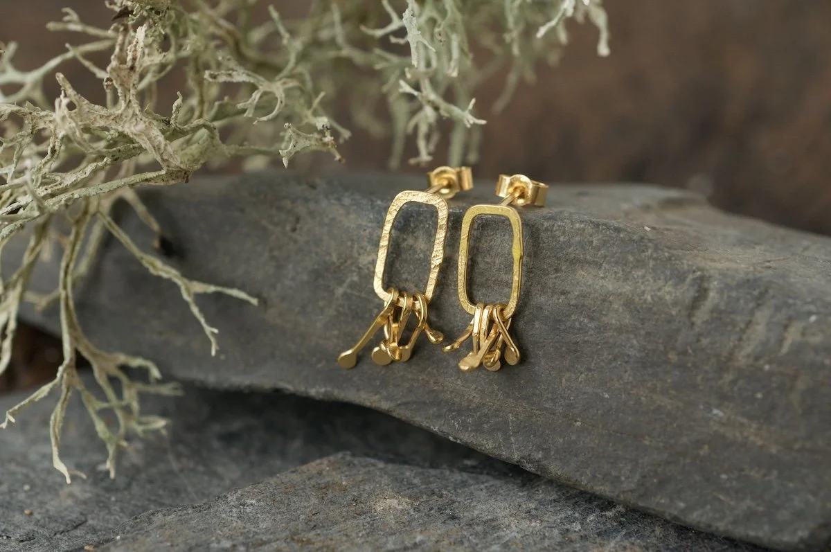 Everyday synthesis stud earrings with lichen detail.jpeg