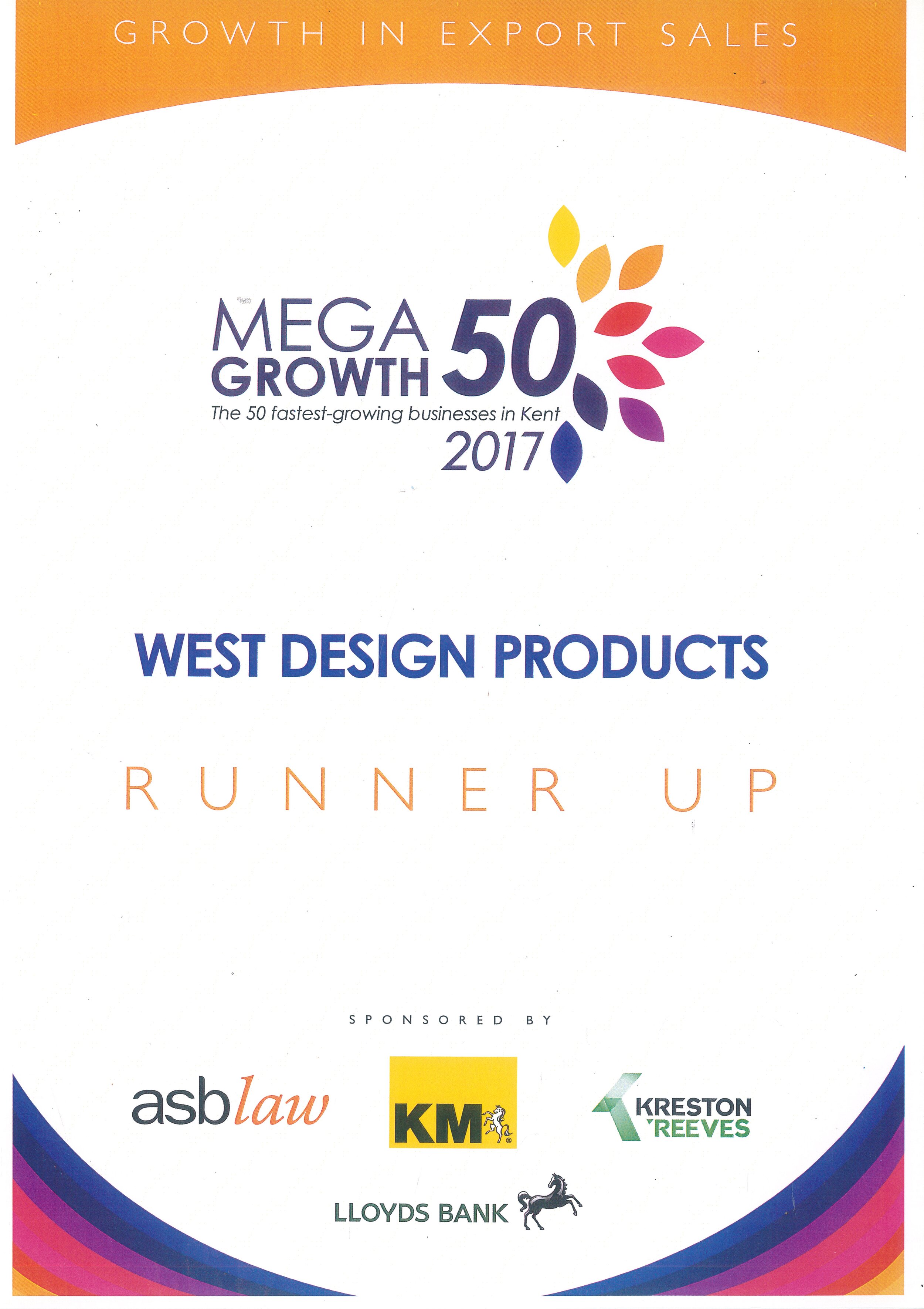 Runner Up - Mega Growth 50, 2017