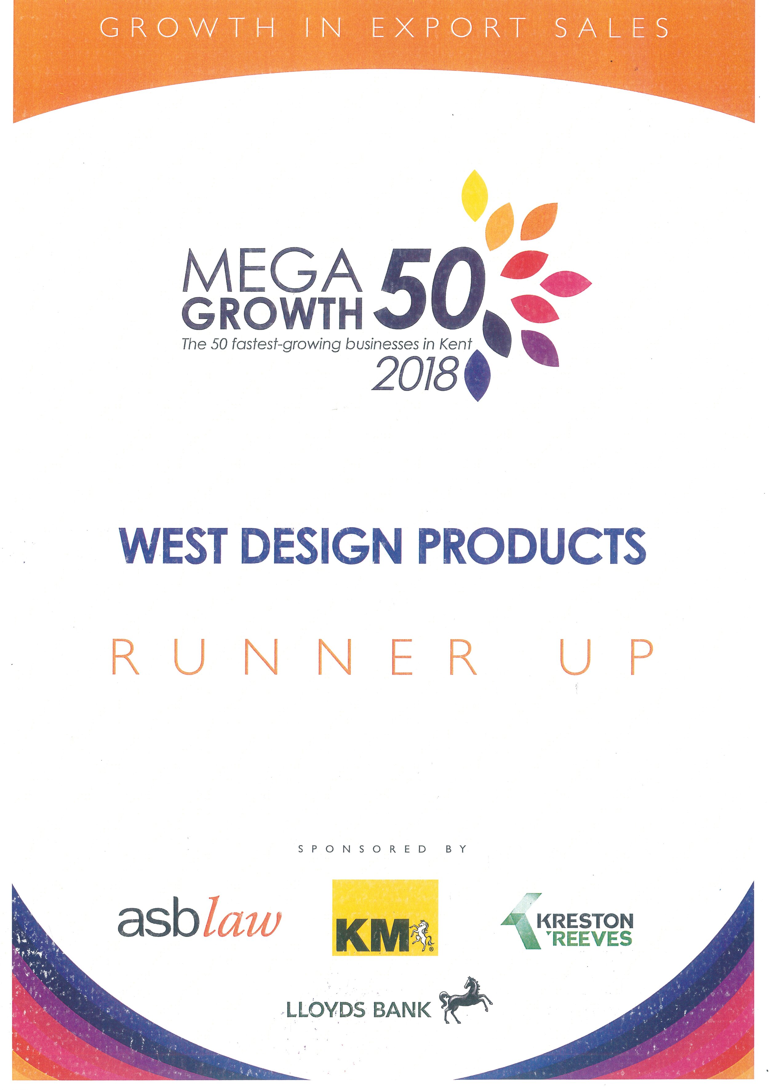 Runner Up - Mega Growth 50, 2018