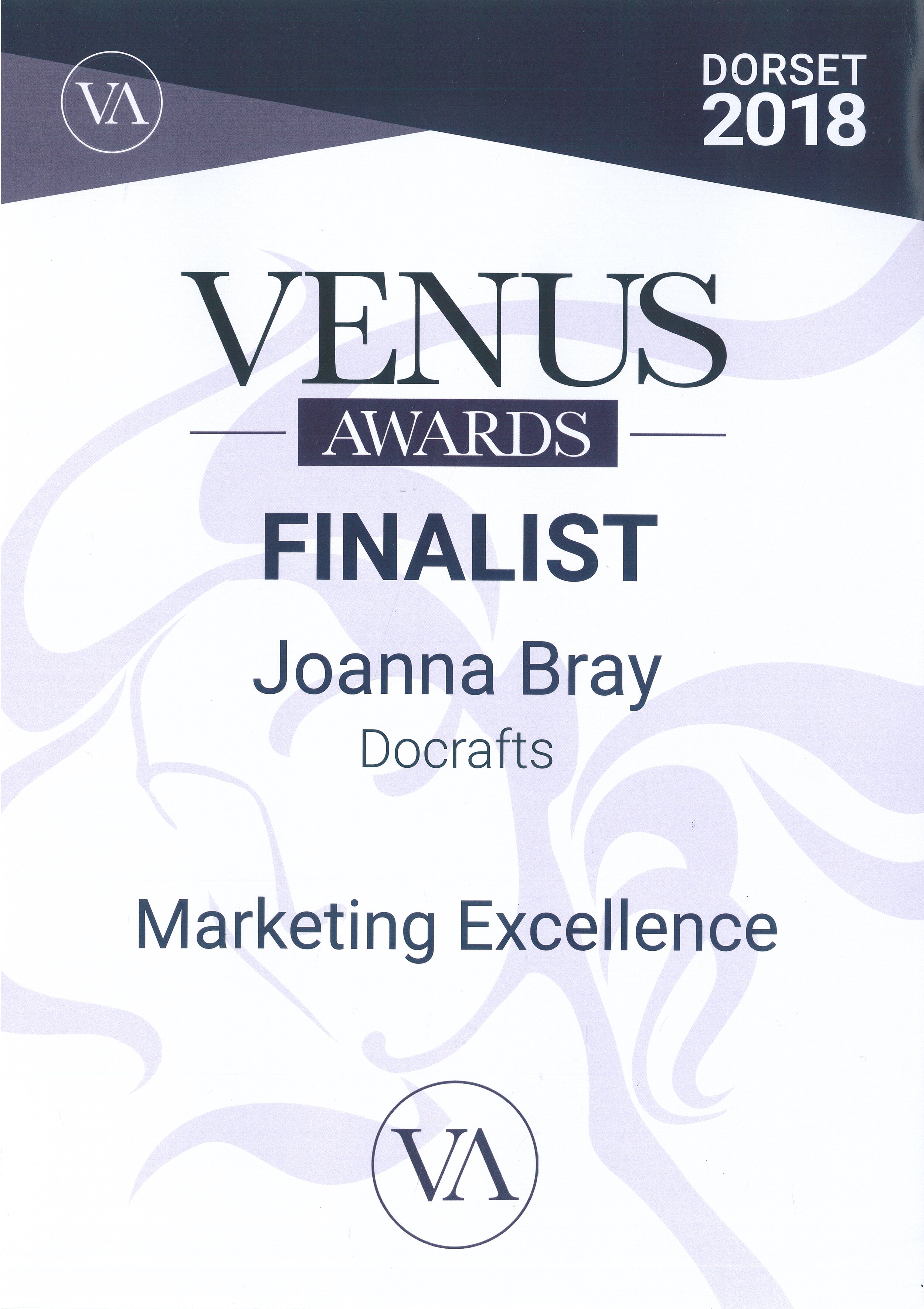 Finalist - Jo Bray Marketing Excellence, 2018