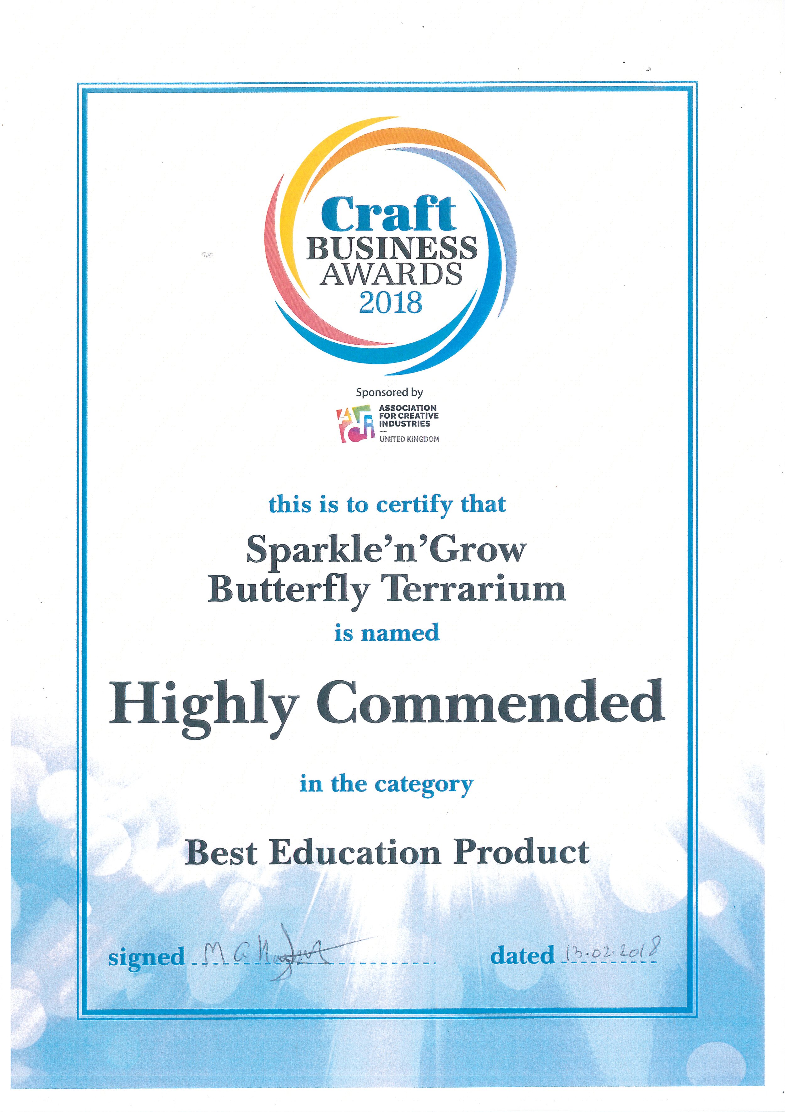 Highly Commended - Best Education Product, 2018
