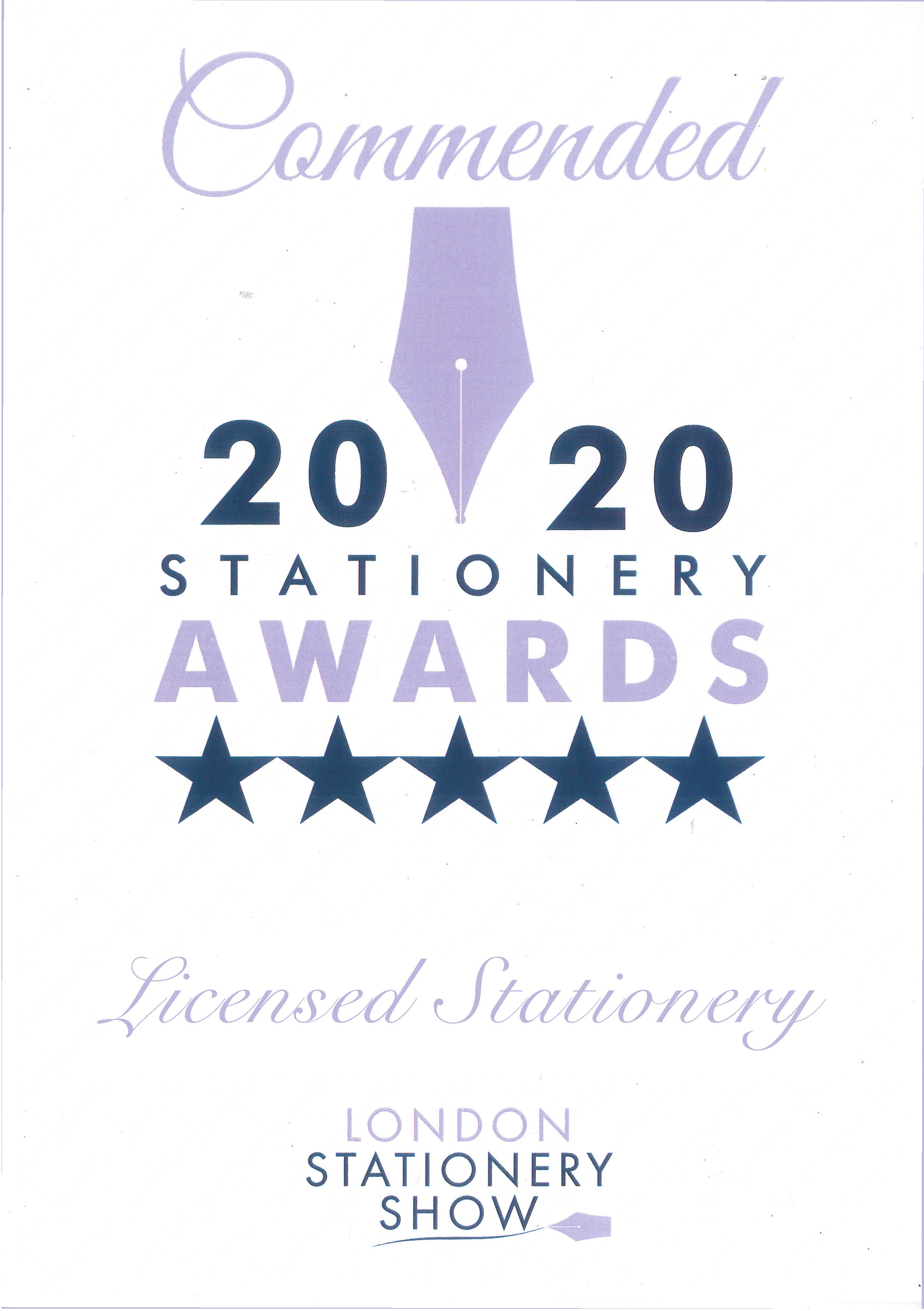 Commended - Licensed Stationery, 2020