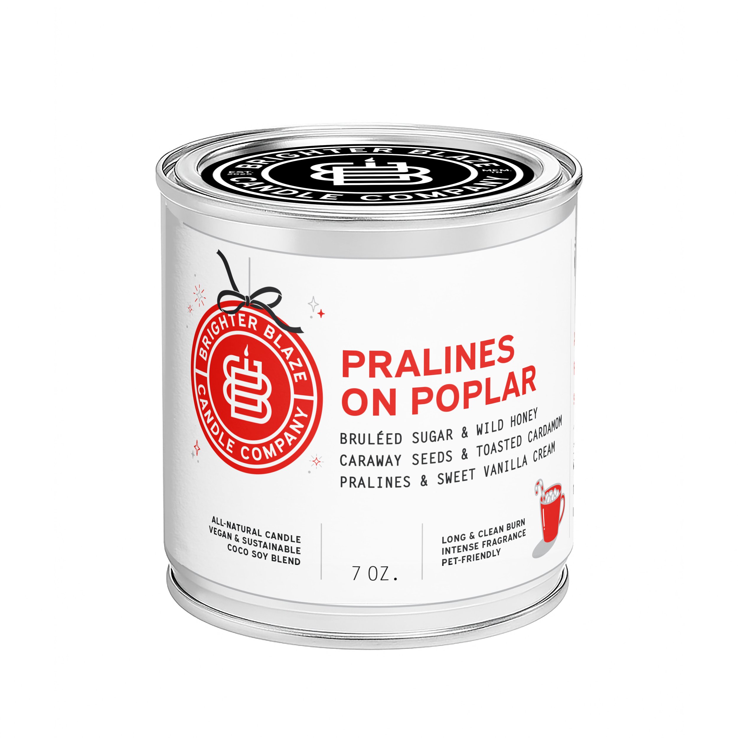 Pralines on Poplar 7oz. Tin Candle