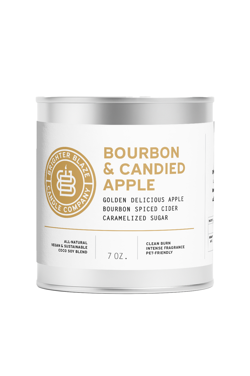 Bourbon & Candied Apple 7oz. Tin Candle