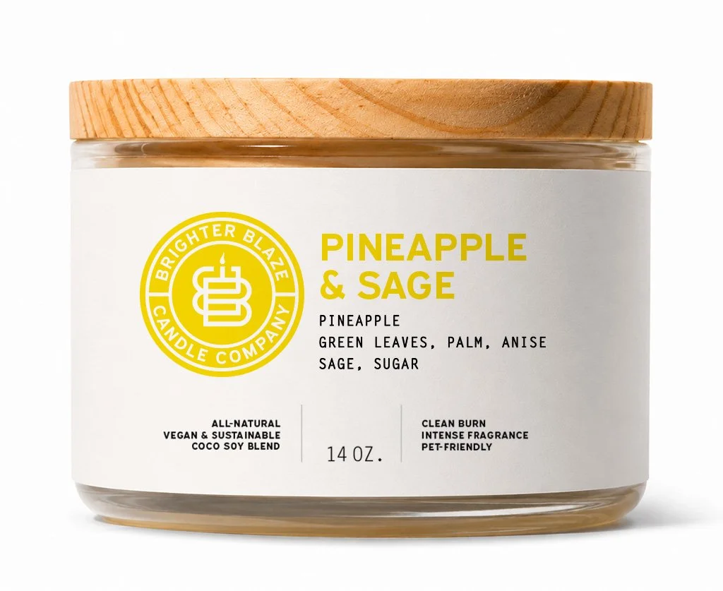 Pineapple & Sage 14 oz. Glass Jar Candle