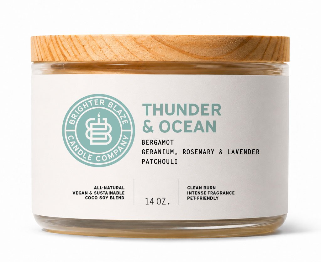 Thunder & Ocean 14 oz. Glass Jar Candle