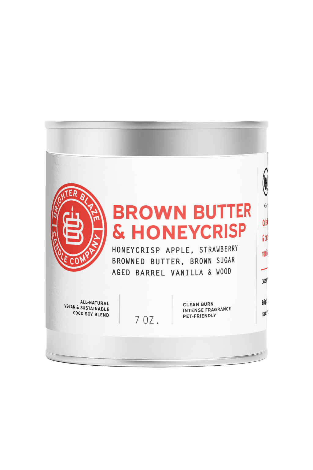 Brown Butter & Honeycrisp 7oz. Tin Candle