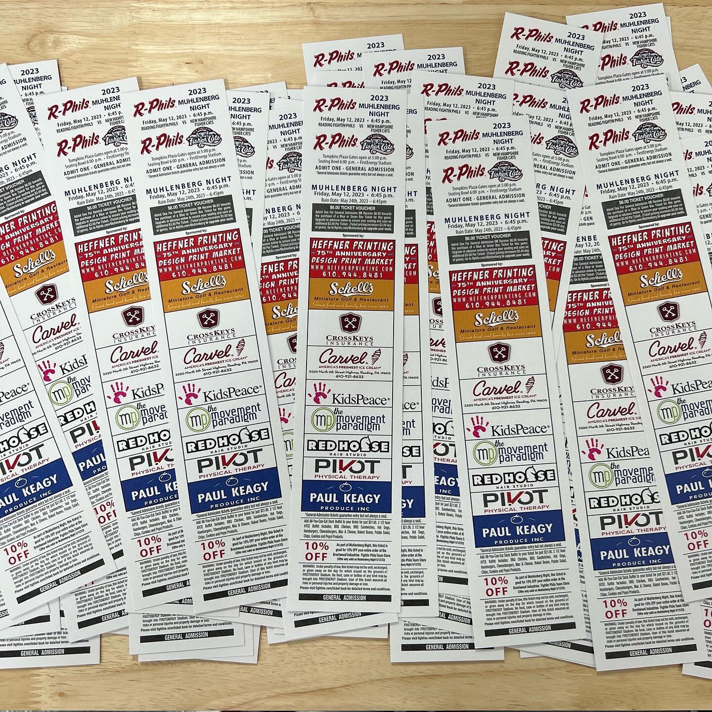 We sponsored Muhlenberg Night at the @fightins on Friday, May 12th at 6:45PM!

With that being said, we have 250+ tickets to give away to you guys! Take a bunch when you stop in for your next appointment