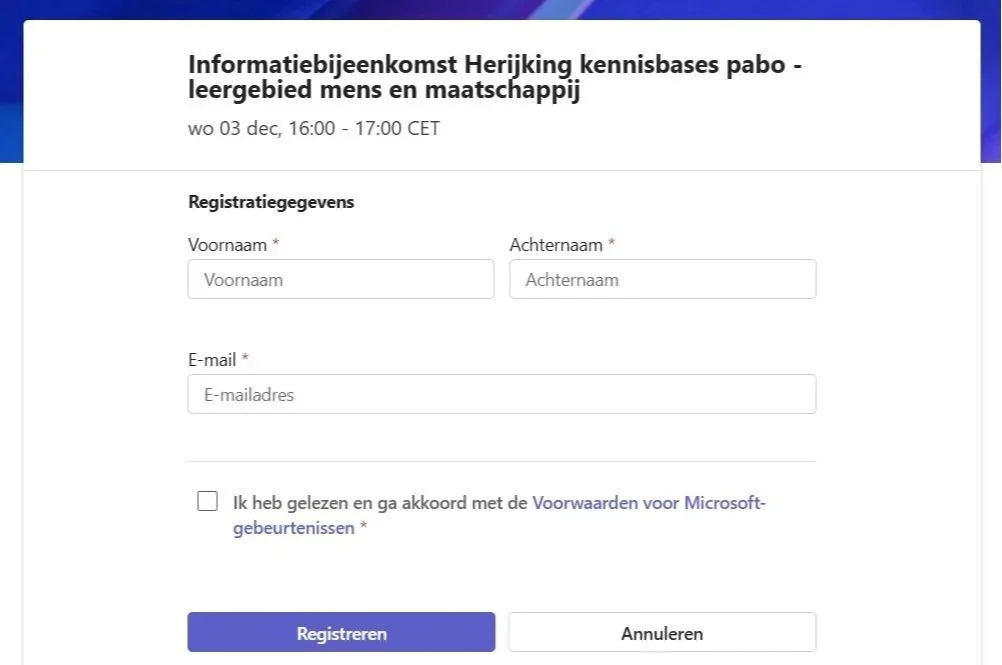 Online informatiebijeenkomst herijking kennisbasis Mens en Maatschappij op 3 december 2025