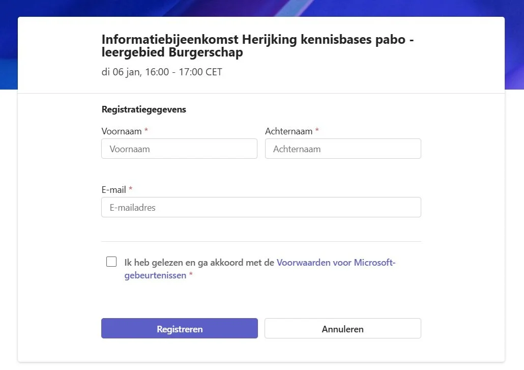 Online informatiebijeenkomst ijking kennisbasis Burgerschap op 6 januari 2026