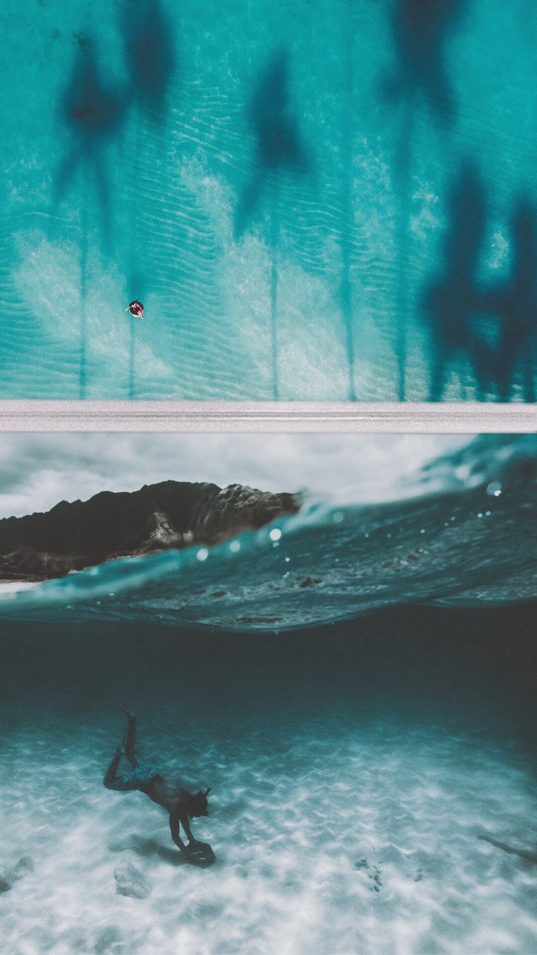 Lanikai Palm Tree Shadows