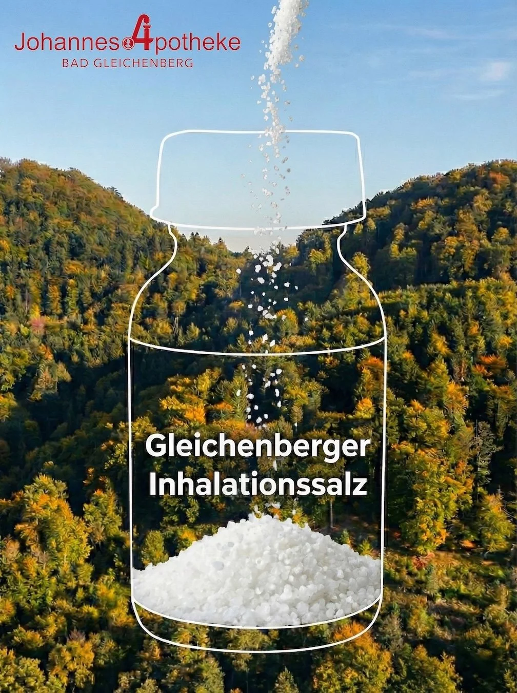 Gleichenberger Hügel im steirischen Vulkanland. Der Ursprung des Gleichenberger Inhalationssalz.