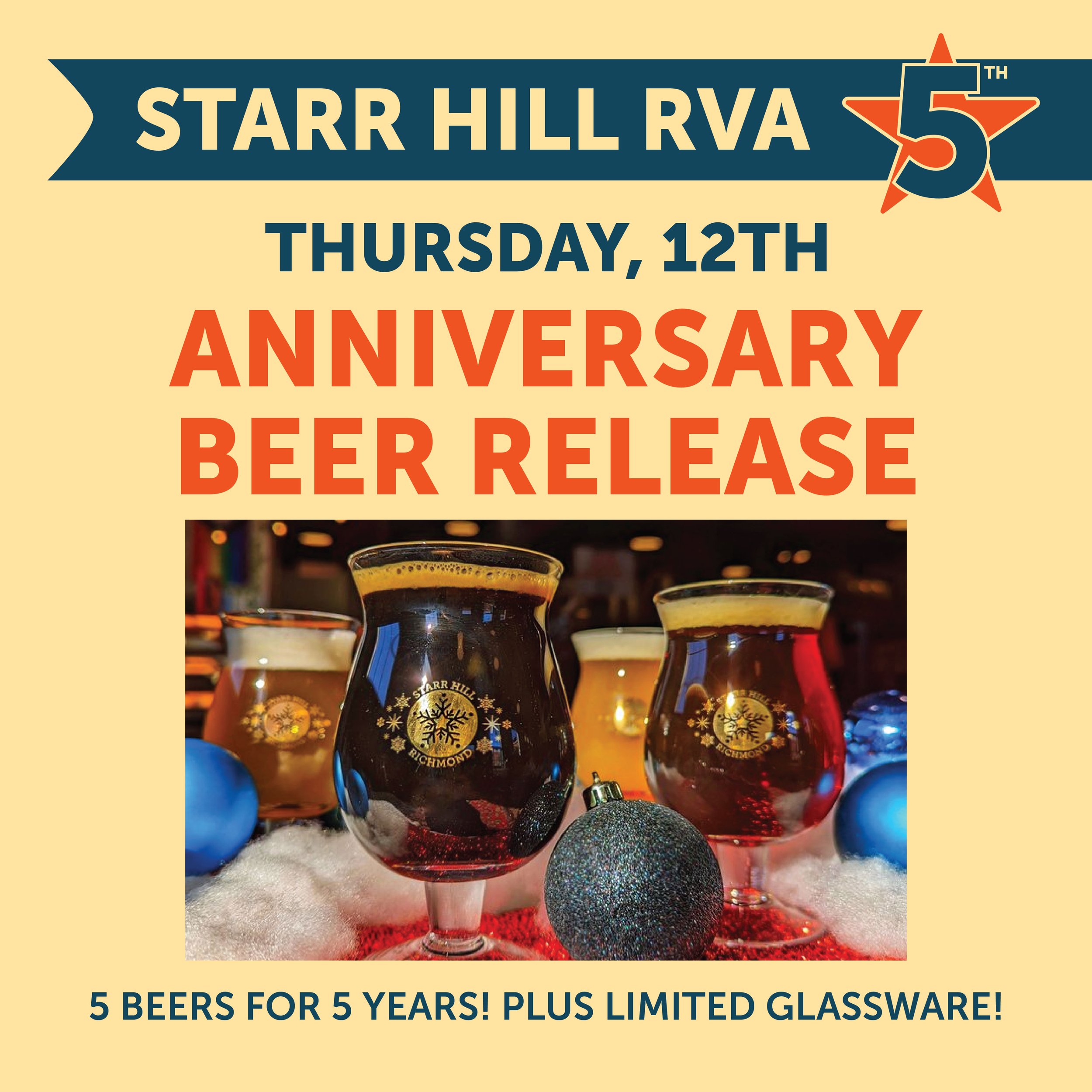 5th Anniversary Beers + Glass Release