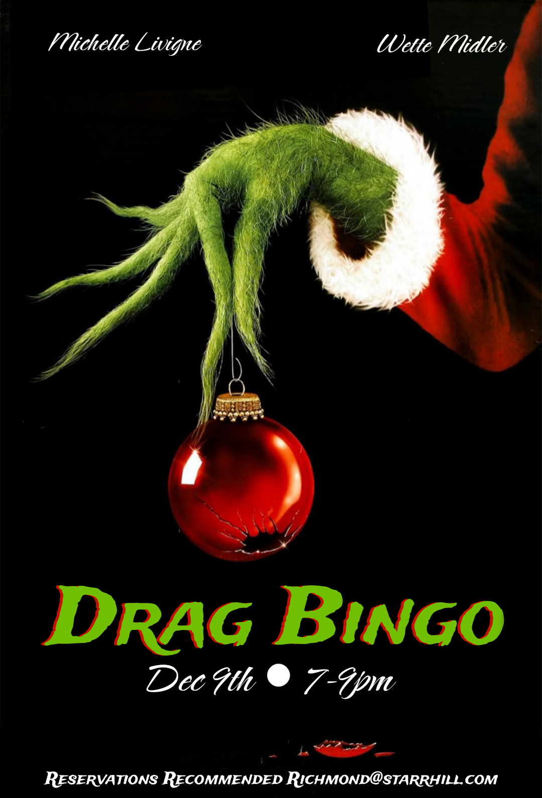 Drag Bingo: The Grinch