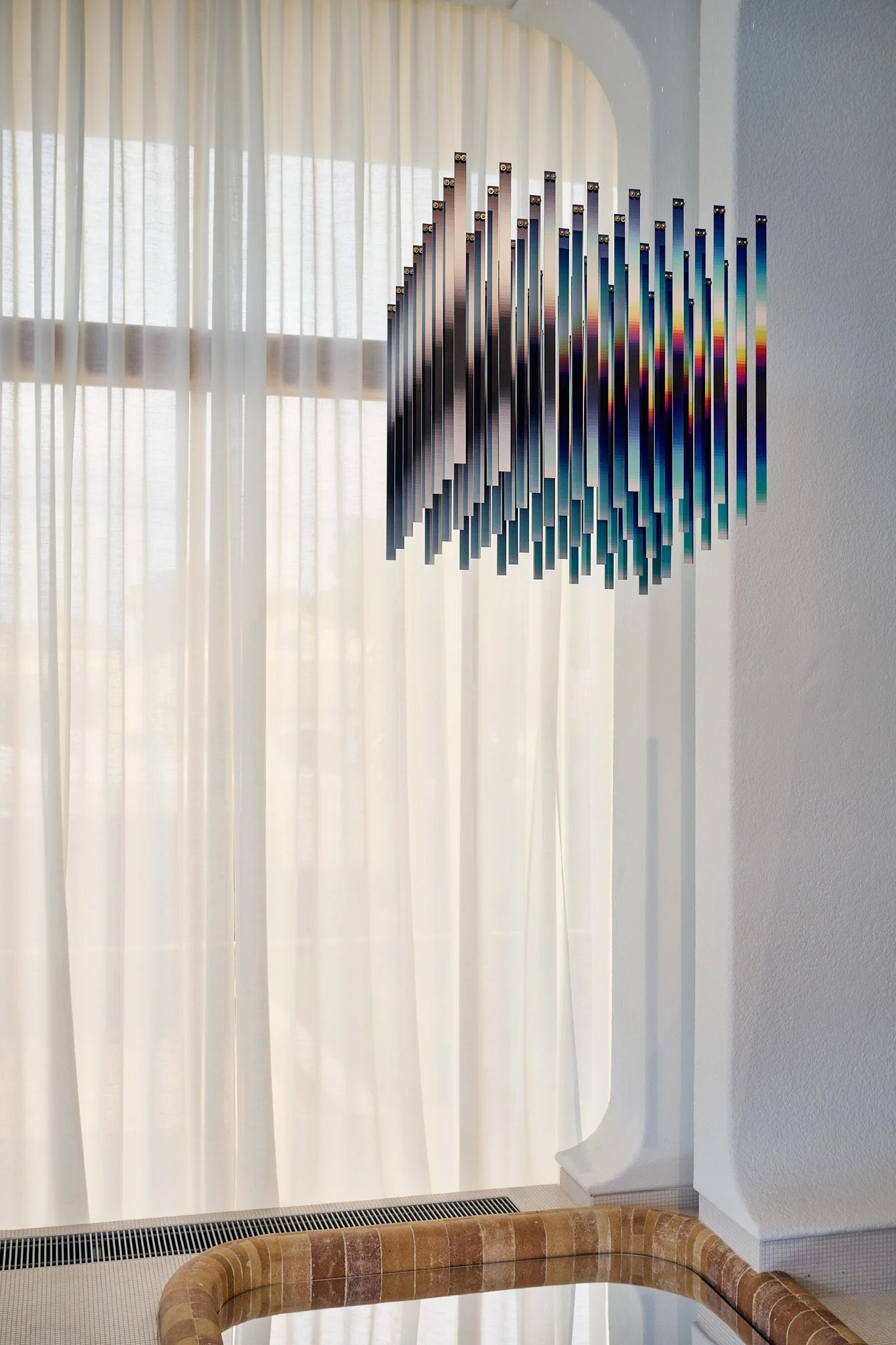 Detail of Casa Axis by Felipe Pantone in Valencia. Photography © Daniel Schäfer Studio.
