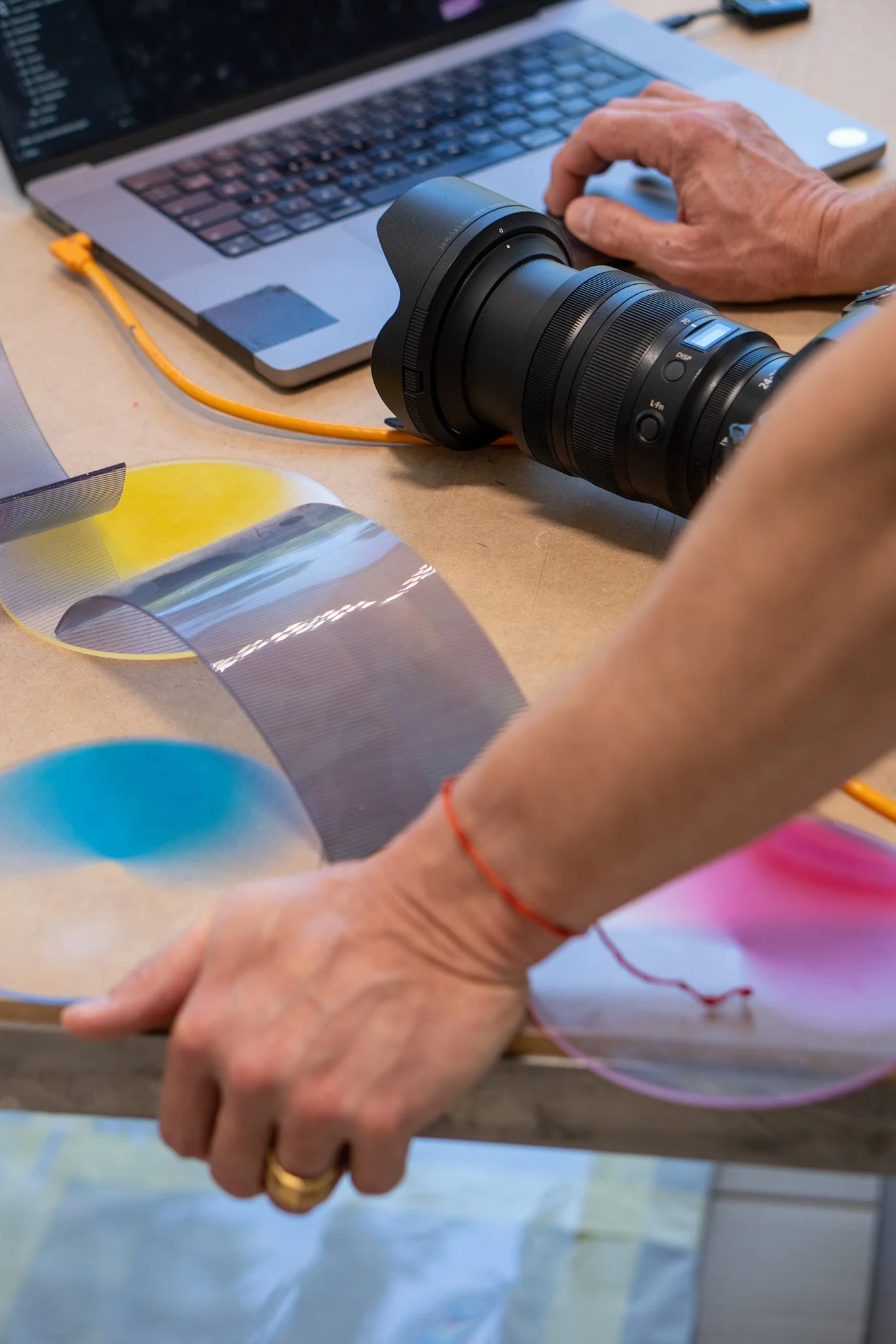 Daniel Schäfer at Casa Axis. Artist residency with Felipe Pantone.