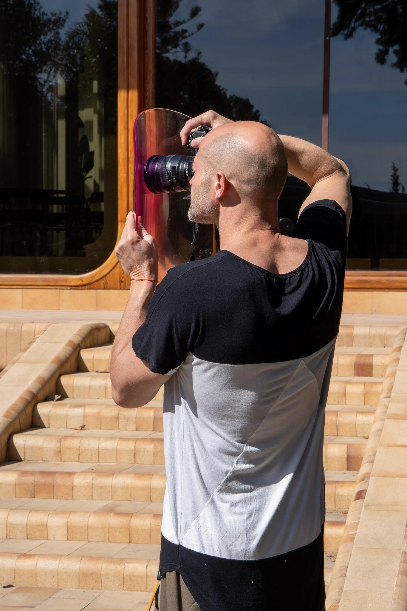 Daniel Schäfer at Casa Axis. Artist residency with Felipe Pantone.