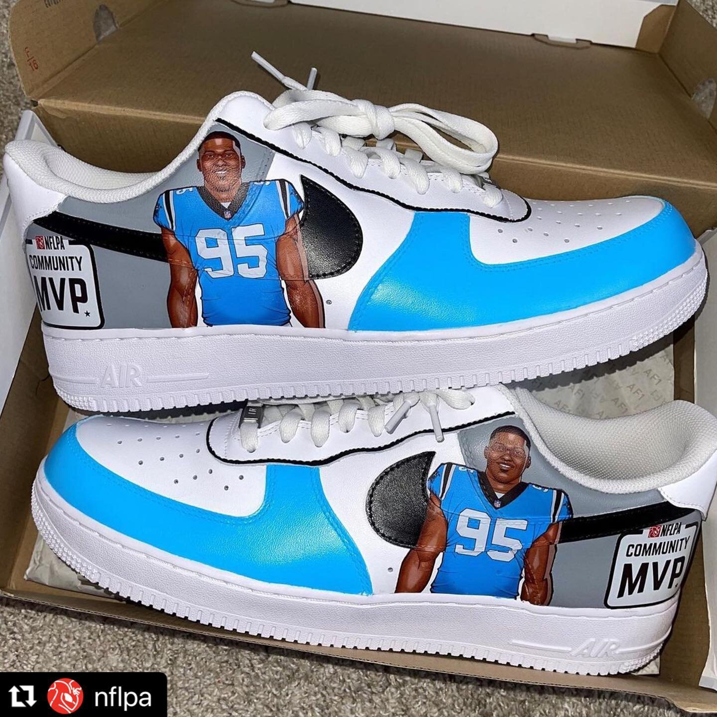 #Repost @nflpa
・・・
Another #CommunityMVP season is right around the corner. Last year, the weekly winners received custom AF1's to commemorate their achievement in addition to $10,000 for the charity or foundation of their choice. 

Stay tuned this F