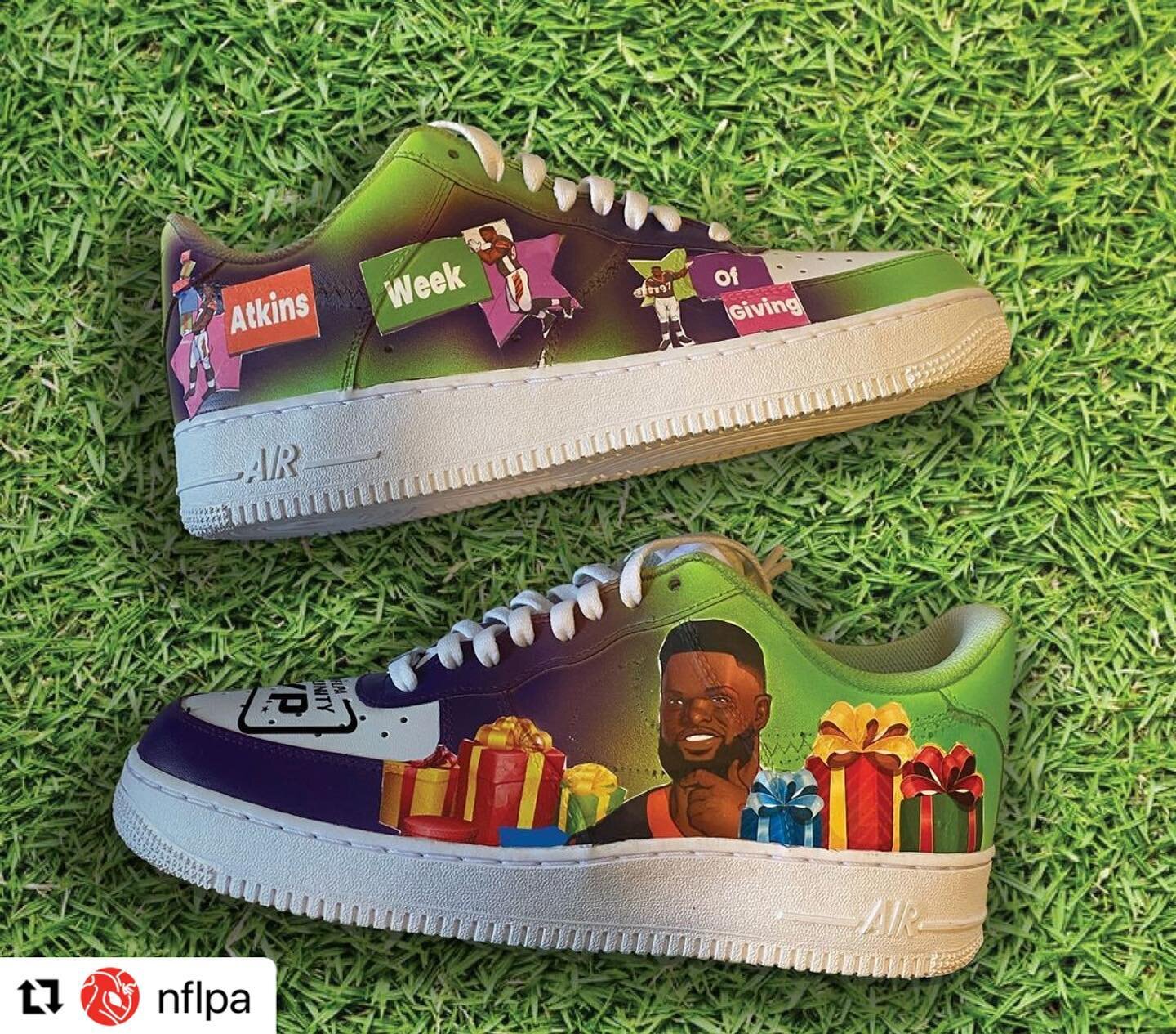 #Repost @nflpa
・・・
Custom kicks for our #CommunityMVPs 👟

This past season, each Community MVP winner was recognized for supporting their communities and in addition to a $10k contribution to their charity, is getting a custom pair of kicks to comme