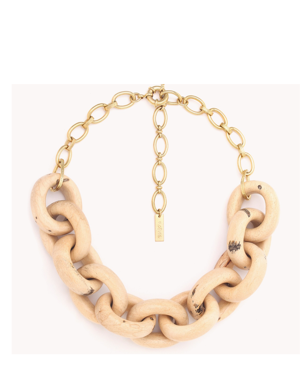 Nature Bijoux - Collier anneaux bois de Tamarinier