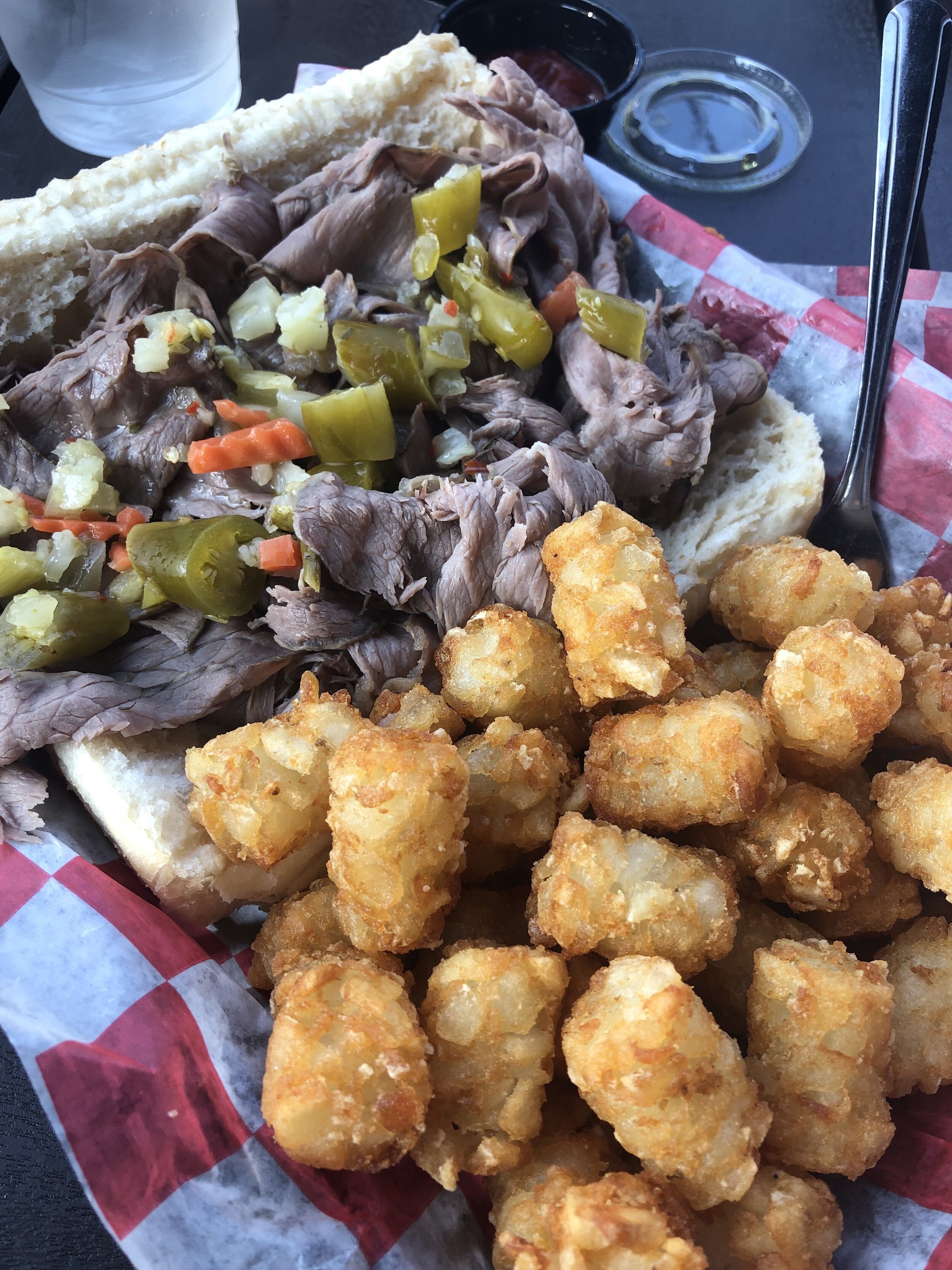 Hot Italian Beef Sandwich